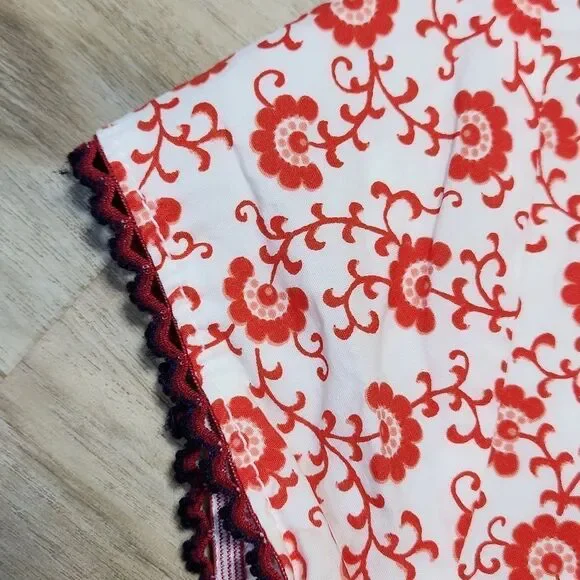 🔹️Tommy Girl Cream & Red Floral Print Cap Sleeve Dress XSmall - Picture 8 of 14